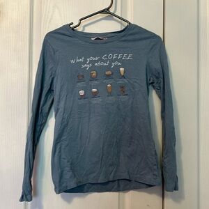 La Vie en Rose cute long sleeve pj top, size s